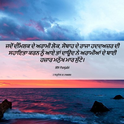 Picture 06 - 2 ਸਮੂਏਲ 8:5 PANIRV - ਜਦੋਂ ਦੰਮਿਸ਼ਕ ਦੇ - Bible Verse Picture