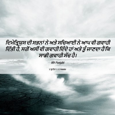 Picture 06 - 3 ਯੂਹੰਨਾ 1:12 PANIRV - ਦਿਮੇਤ੍ਰਿਯੁਸ ਦੀ - Bible Verse Picture