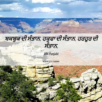Picture 06 - ਅਜ਼ਰਾ 2:51 PANIRV - ਬਕਬੂਕ ਦੀ ਸੰਤਾਨ, - Bible Verse Picture