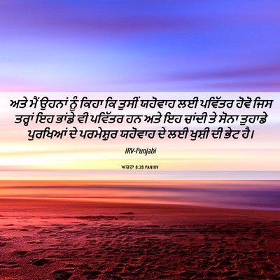 Picture 06 - ਅਜ਼ਰਾ 8:28 PANIRV - ਅਤੇ ਮੈਂ ਉਹਨਾਂ ਨੂੰ - Bible Verse Picture