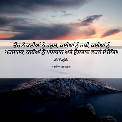 Picture 06 - ਅਫ਼ਸੀਆਂ 4:11 PANIRV - ਉਹ ਨੇ ਕਈਆਂ ਨੂੰ - Bible Verse Picture