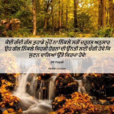 Picture 06 - ਅਫ਼ਸੀਆਂ 4:29 PANIRV - ਕੋਈ ਗੰਦੀ ਗੱਲ - Bible Verse Picture