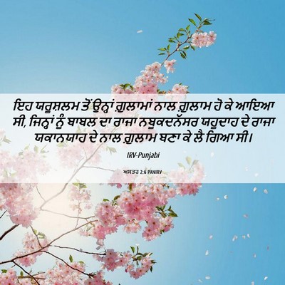 Picture 06 - ਅਸਤਰ 2:6 PANIRV - ਇਹ ਯਰੂਸ਼ਲਮ ਤੋਂ - Bible Verse Picture