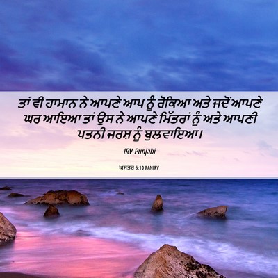 Picture 06 - ਅਸਤਰ 5:10 PANIRV - ਤਾਂ ਵੀ ਹਾਮਾਨ ਨੇ - Bible Verse Picture