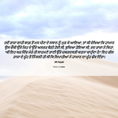 Picture 06 - ਅਸਤਰ 7:8 PANIRV - ਜਦੋਂ ਰਾਜਾ ਸ਼ਾਹੀ - Bible Verse Picture