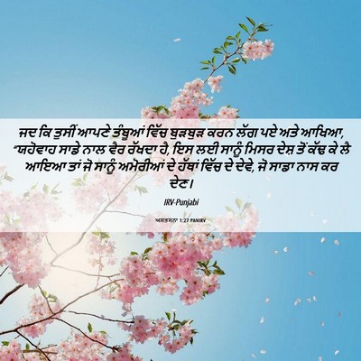 Picture 06 - ਅਸਤਸਨਾ 1:27 PANIRV - ਜਦ ਕਿ ਤੁਸੀਂ ਆਪਣੇ - Bible Verse Picture