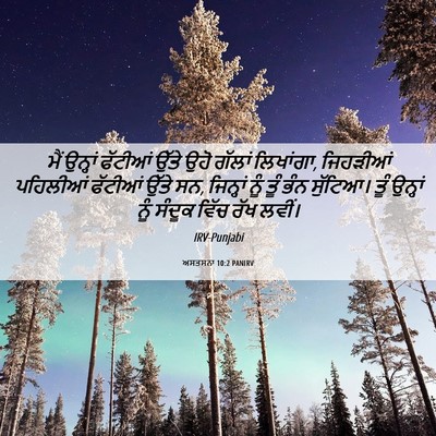 Picture 06 - ਅਸਤਸਨਾ 10:2 PANIRV - ਮੈਂ ਉਨ੍ਹਾਂ ਫੱਟੀਆਂ - Bible Verse Picture