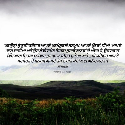 Picture 06 - ਅਸਤਸਨਾ 12:18 PANIRV - ਪਰ ਉਨ੍ਹਾਂ ਨੂੰ - Bible Verse Picture