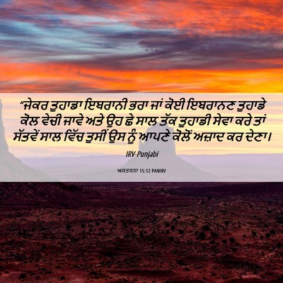 Picture 06 - ਅਸਤਸਨਾ 15:12 PANIRV - “ਜੇਕਰ ਤੁਹਾਡਾ - Bible Verse Picture