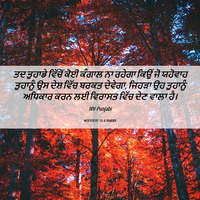 Picture 06 - ਅਸਤਸਨਾ 15:4 PANIRV - ਤਦ ਤੁਹਾਡੇ ਵਿੱਚੋਂ - Bible Verse Picture