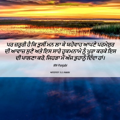 Picture 06 - ਅਸਤਸਨਾ 15:5 PANIRV - ਪਰ ਜ਼ਰੂਰੀ ਹੈ ਕਿ - Bible Verse Picture