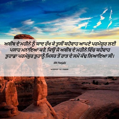 Picture 06 - ਅਸਤਸਨਾ 16:1 PANIRV - ਅਬੀਬ ਦੇ ਮਹੀਨੇ ਨੂੰ - Bible Verse Picture