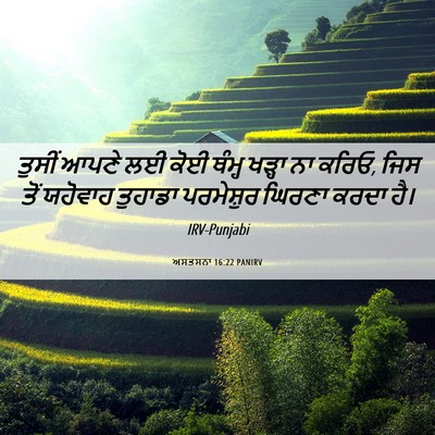 Picture 06 - ਅਸਤਸਨਾ 16:22 PANIRV - ਤੁਸੀਂ ਆਪਣੇ ਲਈ ਕੋਈ - Bible Verse Picture