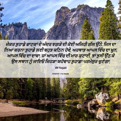 Picture 06 - ਅਸਤਸਨਾ 17:8 PANIRV - ਜੇਕਰ ਤੁਹਾਡੇ - Bible Verse Picture