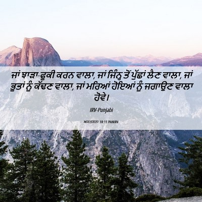 Picture 06 - ਅਸਤਸਨਾ 18:11 PANIRV - ਜਾਂ ਝਾੜਾ-ਫੂਕੀ ਕਰਨ - Bible Verse Picture