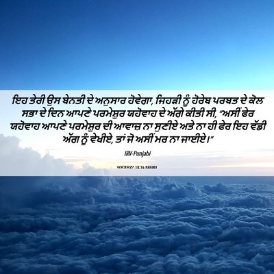 Picture 06 - ਅਸਤਸਨਾ 18:16 PANIRV - ਇਹ ਤੇਰੀ ਉਸ ਬੇਨਤੀ ਦੇ - Bible Verse Picture