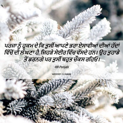 Picture 06 - ਅਸਤਸਨਾ 2:4 PANIRV - ਪਰਜਾ ਨੂੰ ਹੁਕਮ ਦੇ ਕਿ - Bible Verse Picture