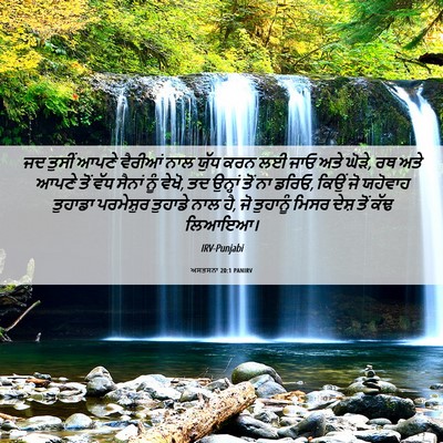 Picture 06 - ਅਸਤਸਨਾ 20:1 PANIRV - ਜਦ ਤੁਸੀਂ ਆਪਣੇ - Bible Verse Picture