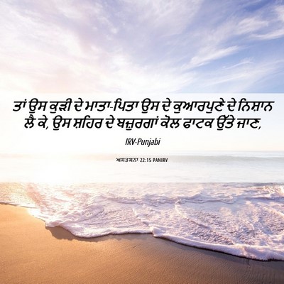 Picture 06 - ਅਸਤਸਨਾ 22:15 PANIRV - ਤਾਂ ਉਸ ਕੁੜੀ ਦੇ - Bible Verse Picture