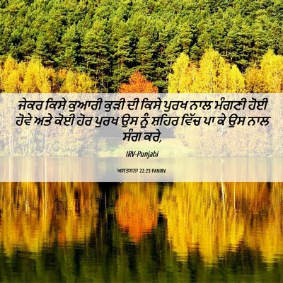 Picture 06 - ਅਸਤਸਨਾ 22:23 PANIRV - ਜੇਕਰ ਕਿਸੇ ਕੁਆਰੀ - Bible Verse Picture