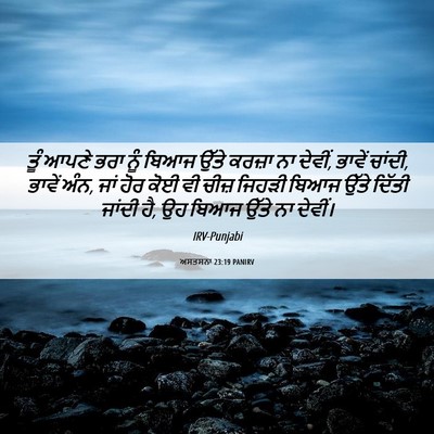 Picture 06 - ਅਸਤਸਨਾ 23:19 PANIRV - ਤੂੰ ਆਪਣੇ ਭਰਾ ਨੂੰ - Bible Verse Picture