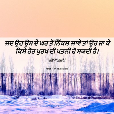 Picture 06 - ਅਸਤਸਨਾ 24:2 PANIRV - ਜਦ ਉਹ ਉਸ ਦੇ ਘਰ ਤੋਂ - Bible Verse Picture