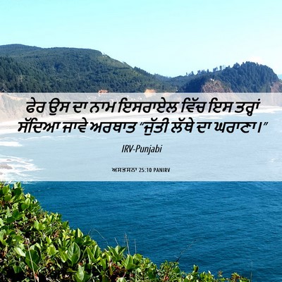 Picture 06 - ਅਸਤਸਨਾ 25:10 PANIRV - ਫੇਰ ਉਸ ਦਾ ਨਾਮ - Bible Verse Picture