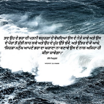 Picture 06 - ਅਸਤਸਨਾ 25:9 PANIRV - ਤਦ ਉਹ ਦੇ ਭਰਾ ਦੀ - Bible Verse Picture
