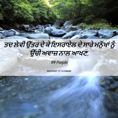 Picture 06 - ਅਸਤਸਨਾ 27:14 PANIRV - ਤਦ ਲੇਵੀ ਉੱਤਰ ਦੇ ਕੇ - Bible Verse Picture