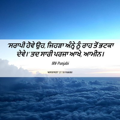 Picture 06 - ਅਸਤਸਨਾ 27:18 PANIRV - ‘ਸਰਾਪੀ ਹੋਵੇ ਉਹ, - Bible Verse Picture