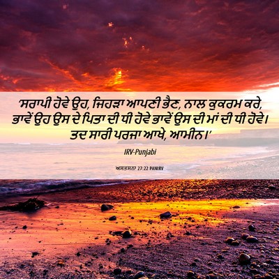 Picture 06 - ਅਸਤਸਨਾ 27:22 PANIRV - ‘ਸਰਾਪੀ ਹੋਵੇ ਉਹ, - Bible Verse Picture