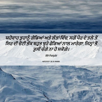 Picture 06 - ਅਸਤਸਨਾ 28:35 PANIRV - ਯਹੋਵਾਹ ਤੁਹਾਨੂੰ - Bible Verse Picture