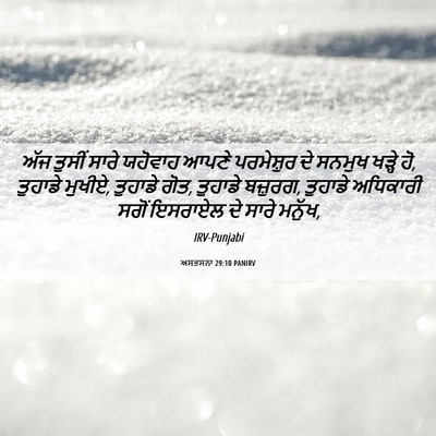 Picture 06 - ਅਸਤਸਨਾ 29:10 PANIRV - ਅੱਜ ਤੁਸੀਂ ਸਾਰੇ - Bible Verse Picture