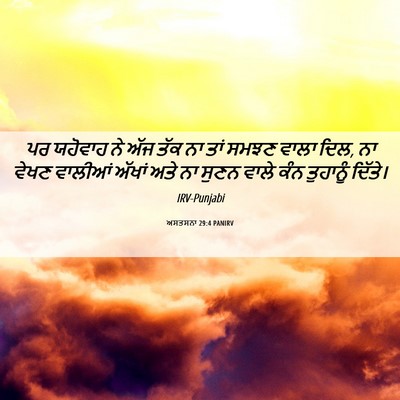Picture 06 - ਅਸਤਸਨਾ 29:4 PANIRV - ਪਰ ਯਹੋਵਾਹ ਨੇ ਅੱਜ - Bible Verse Picture