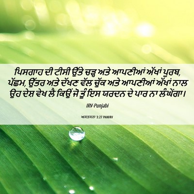 Picture 06 - ਅਸਤਸਨਾ 3:27 PANIRV - ਪਿਸਗਾਹ ਦੀ ਟੀਸੀ - Bible Verse Picture