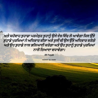 Picture 06 - ਅਸਤਸਨਾ 30:5 PANIRV - ਅਤੇ ਯਹੋਵਾਹ ਤੁਹਾਡਾ - Bible Verse Picture