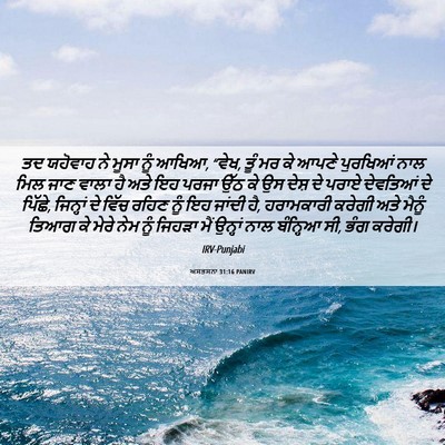 Picture 06 - ਅਸਤਸਨਾ 31:16 PANIRV - ਤਦ ਯਹੋਵਾਹ ਨੇ ਮੂਸਾ - Bible Verse Picture