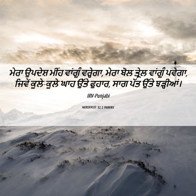 Picture 06 - ਅਸਤਸਨਾ 32:2 PANIRV - ਮੇਰਾ ਉਪਦੇਸ਼ ਮੀਂਹ - Bible Verse Picture