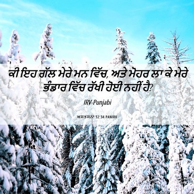 Picture 06 - ਅਸਤਸਨਾ 32:34 PANIRV - ਕੀ ਇਹ ਗੱਲ ਮੇਰੇ ਮਨ - Bible Verse Picture