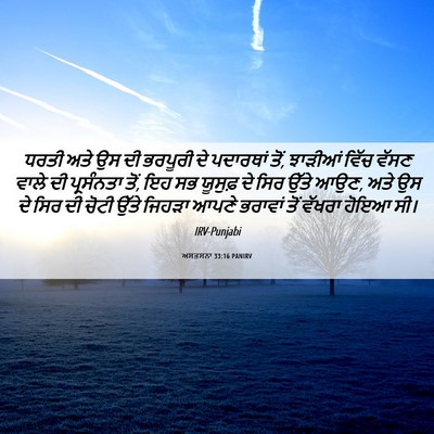Picture 06 - ਅਸਤਸਨਾ 33:16 PANIRV - ਧਰਤੀ ਅਤੇ ਉਸ ਦੀ - Bible Verse Picture