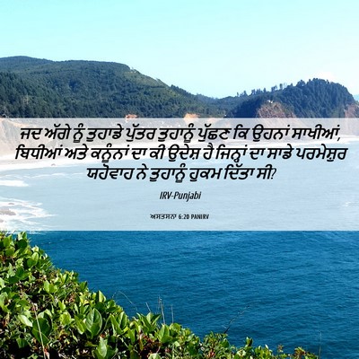 Picture 06 - ਅਸਤਸਨਾ 6:20 PANIRV - ਜਦ ਅੱਗੇ ਨੂੰ ਤੁਹਾਡੇ - Bible Verse Picture