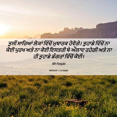 Picture 06 - ਅਸਤਸਨਾ 7:14 PANIRV - ਤੁਸੀਂ ਸਾਰਿਆਂ - Bible Verse Picture
