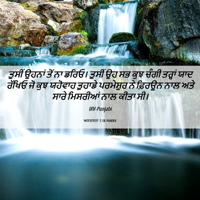 Picture 06 - ਅਸਤਸਨਾ 7:18 PANIRV - ਤੁਸੀਂ ਉਹਨਾਂ ਤੋਂ ਨਾ - Bible Verse Picture