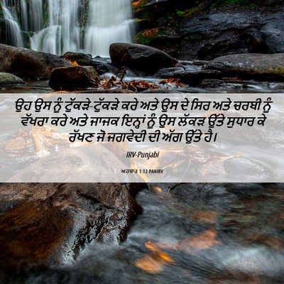 Picture 06 - ਅਹਬਾਰ 1:12 PANIRV - ਉਹ ਉਸ ਨੂੰ - Bible Verse Picture