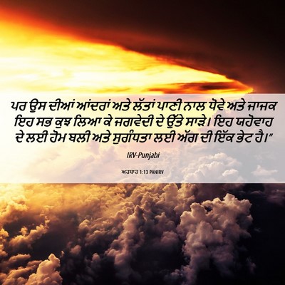 Picture 06 - ਅਹਬਾਰ 1:13 PANIRV - ਪਰ ਉਸ ਦੀਆਂ ਆਂਦਰਾਂ - Bible Verse Picture
