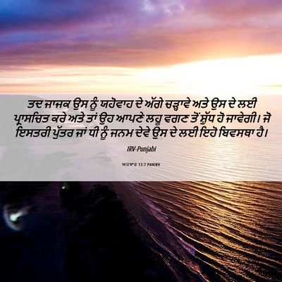 Picture 06 - ਅਹਬਾਰ 12:7 PANIRV - ਤਦ ਜਾਜਕ ਉਸ ਨੂੰ - Bible Verse Picture