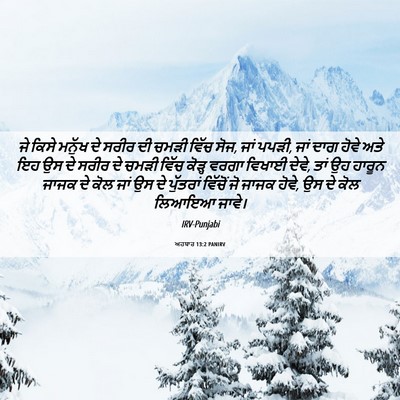 Picture 06 - ਅਹਬਾਰ 13:2 PANIRV - ਜੇ ਕਿਸੇ ਮਨੁੱਖ ਦੇ - Bible Verse Picture