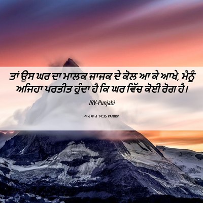 Picture 06 - ਅਹਬਾਰ 14:35 PANIRV - ਤਾਂ ਉਸ ਘਰ ਦਾ ਮਾਲਕ - Bible Verse Picture