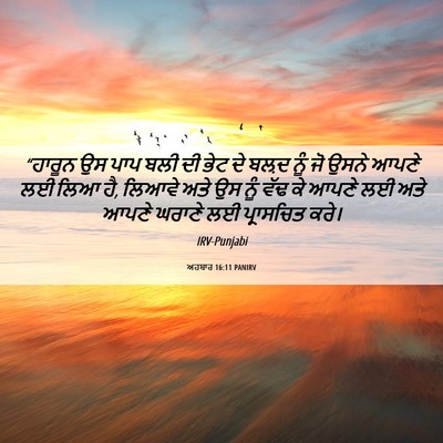Picture 06 - ਅਹਬਾਰ 16:11 PANIRV - “ਹਾਰੂਨ ਉਸ ਪਾਪ ਬਲੀ - Bible Verse Picture