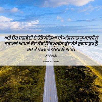 Picture 06 - ਅਹਬਾਰ 16:12 PANIRV - ਅਤੇ ਉਹ ਜਗਵੇਦੀ ਦੇ - Bible Verse Picture